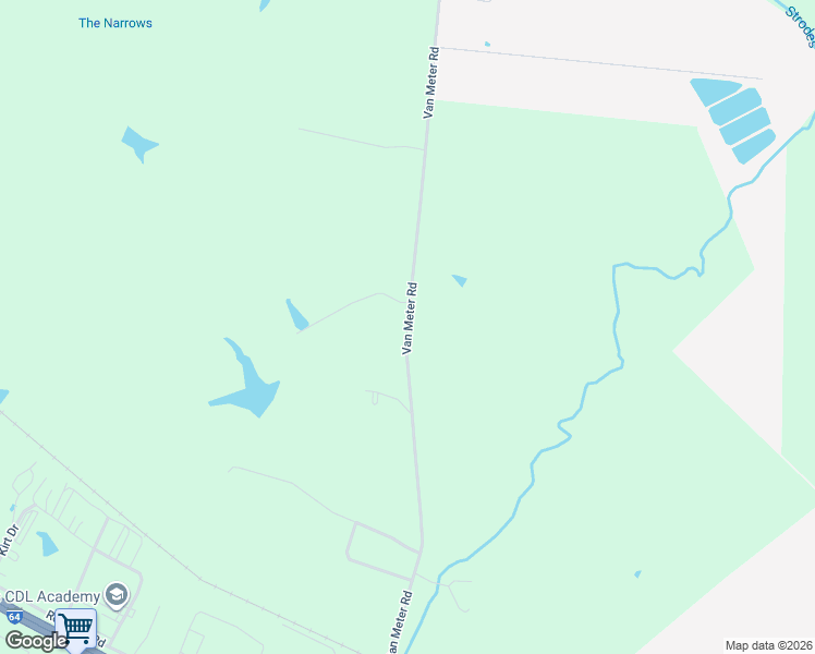 map of restaurants, bars, coffee shops, grocery stores, and more near Van Meter Road in Winchester