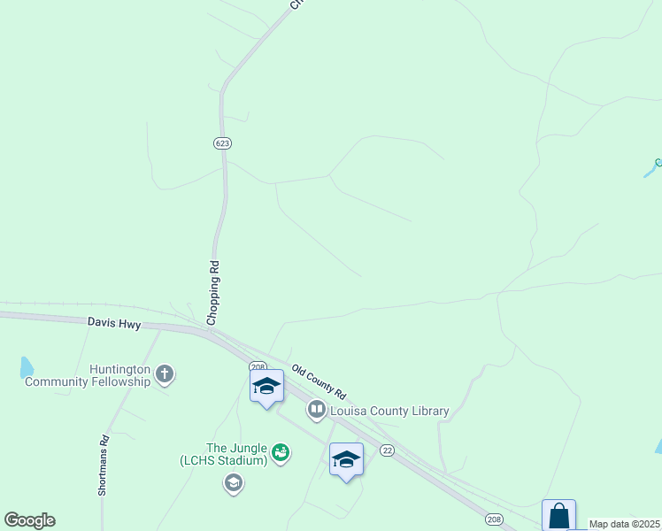 map of restaurants, bars, coffee shops, grocery stores, and more near 260 Cedar View Circle in Mineral