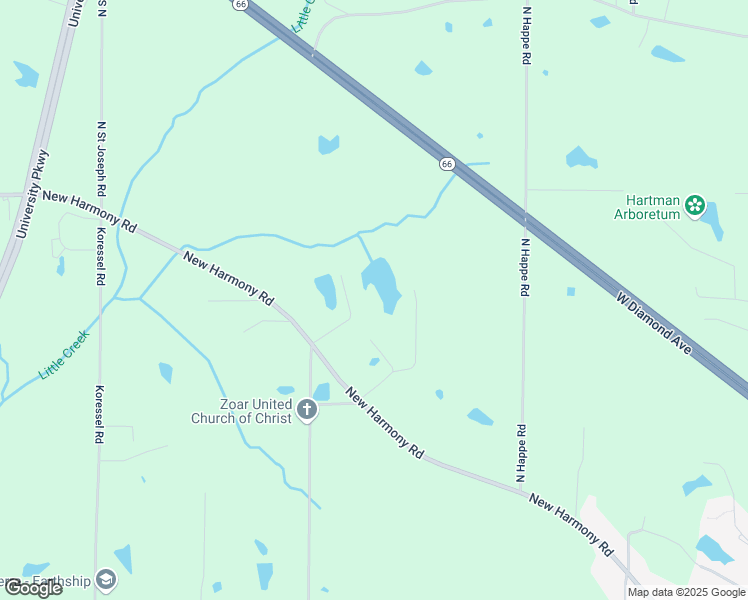 map of restaurants, bars, coffee shops, grocery stores, and more near 7405 New Harmony Road in Evansville