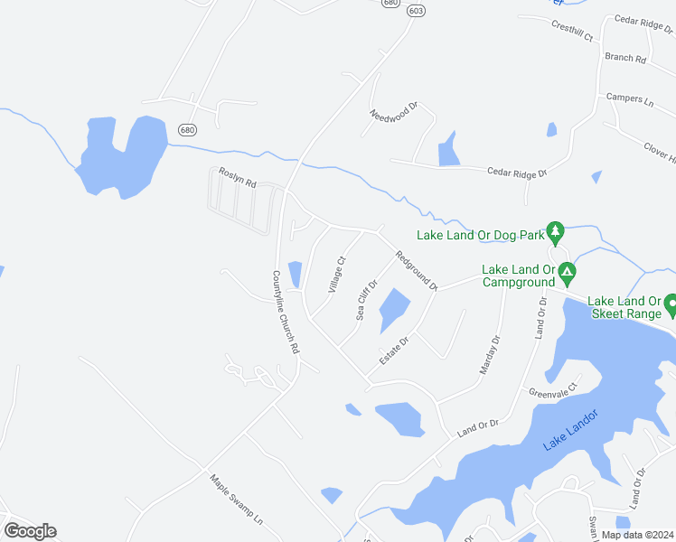 map of restaurants, bars, coffee shops, grocery stores, and more near 214 Village Court in Ruther Glen