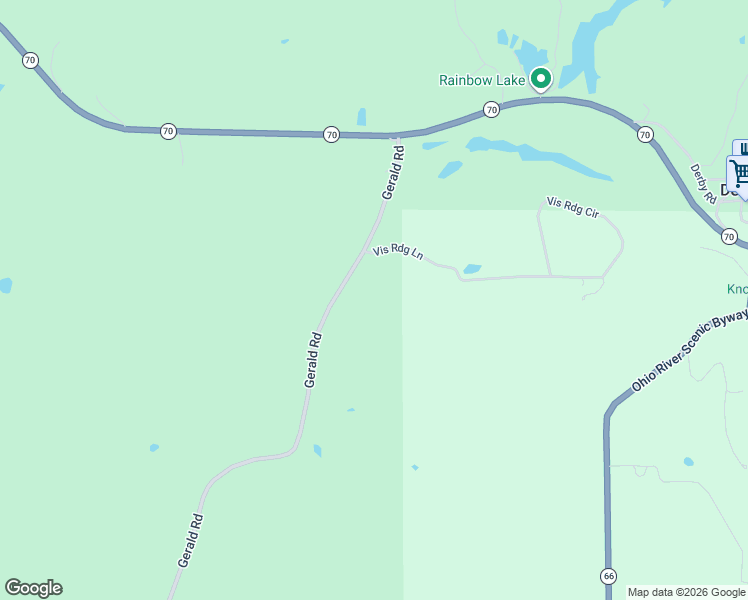 map of restaurants, bars, coffee shops, grocery stores, and more near 14397 Gerald Road in Perry