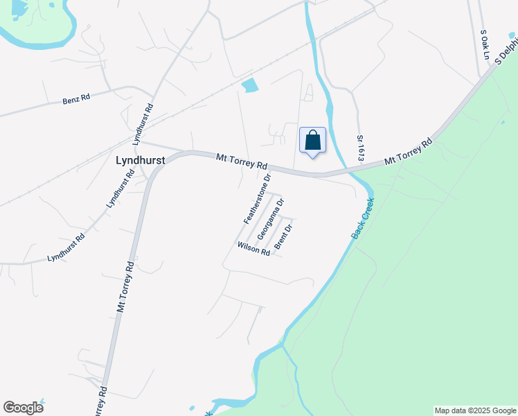 map of restaurants, bars, coffee shops, grocery stores, and more near 58 Featherstone Drive in Lyndhurst