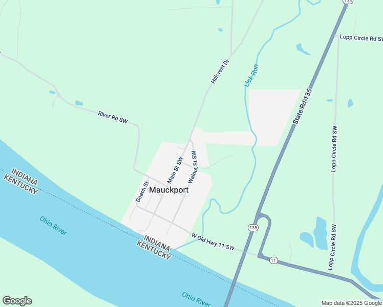 map of restaurants, bars, coffee shops, grocery stores, and more near 12120 Main Street Southwest in Mauckport