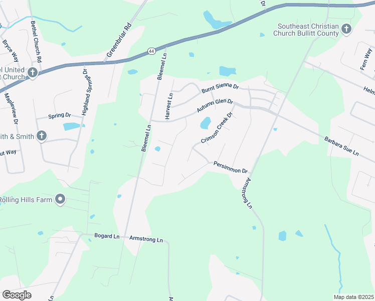 map of restaurants, bars, coffee shops, grocery stores, and more near 395 Crimson Creek Drive in Mount Washington