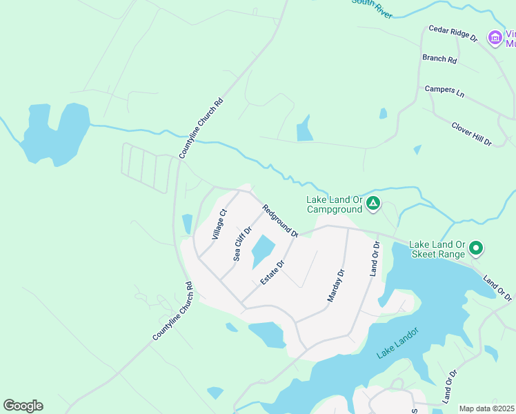 map of restaurants, bars, coffee shops, grocery stores, and more near 551 Redground Drive in Ruther Glen