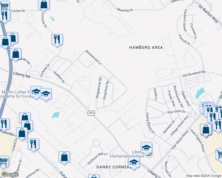 map of restaurants, bars, coffee shops, grocery stores, and more near 920 Ridgebrook Road in Lexington