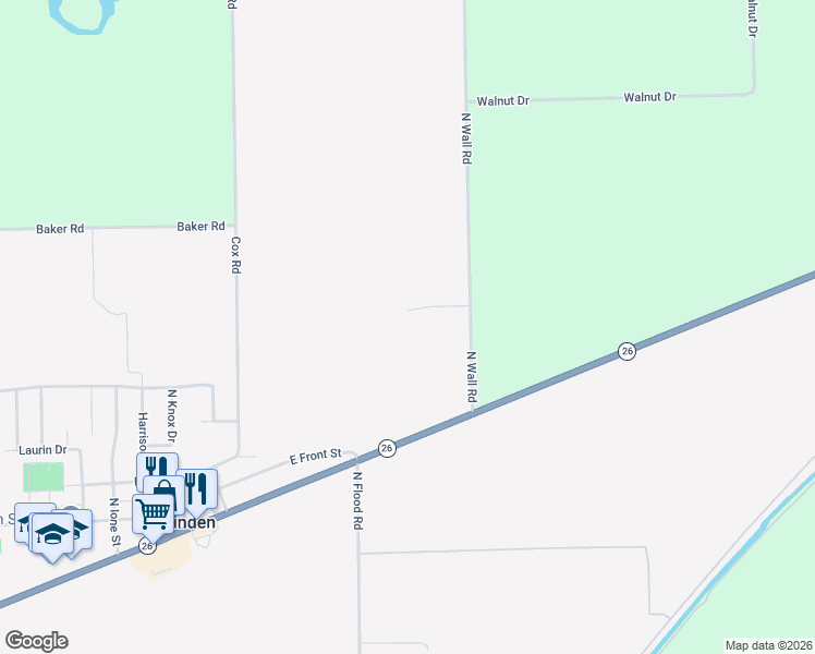 map of restaurants, bars, coffee shops, grocery stores, and more near 5725 North Wall Road in Linden