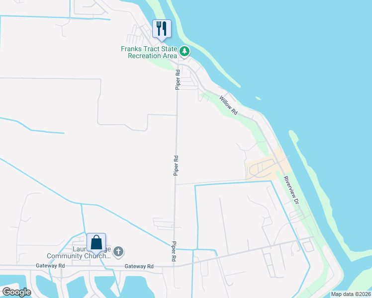 map of restaurants, bars, coffee shops, grocery stores, and more near 7070 Piper Road in Bethel Island
