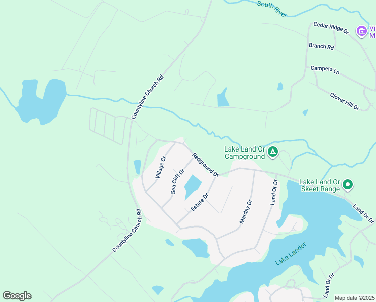 map of restaurants, bars, coffee shops, grocery stores, and more near 551 Redground Drive in Ruther Glen
