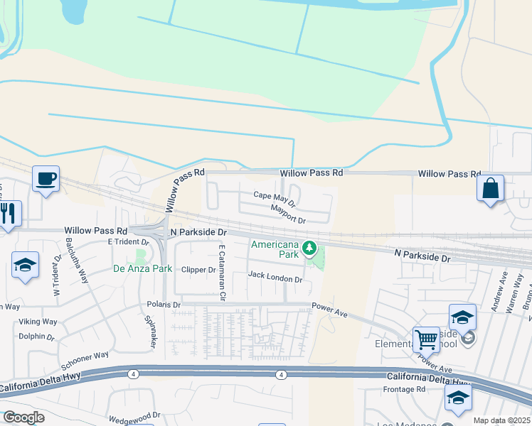 map of restaurants, bars, coffee shops, grocery stores, and more near 1070 Chesapeake Drive in Pittsburg
