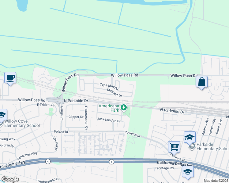 map of restaurants, bars, coffee shops, grocery stores, and more near 1016 Mayport Drive in Pittsburg