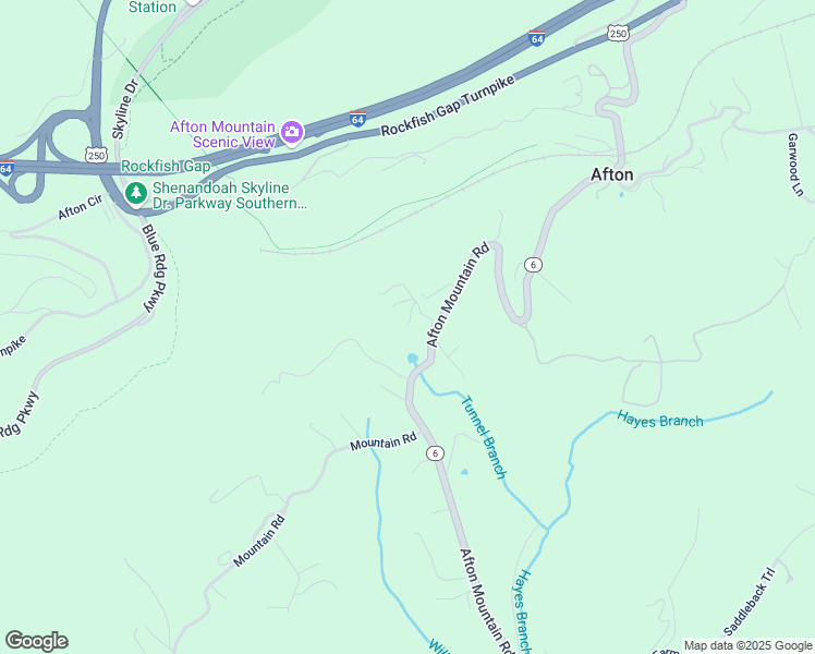 map of restaurants, bars, coffee shops, grocery stores, and more near 2319 Afton Mountain Road in Afton