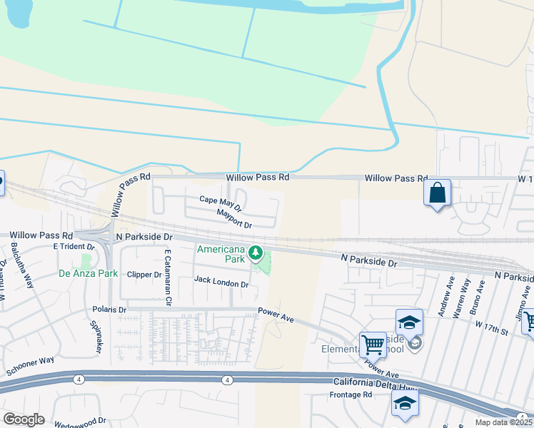 map of restaurants, bars, coffee shops, grocery stores, and more near 948 Cape May Drive in Pittsburg