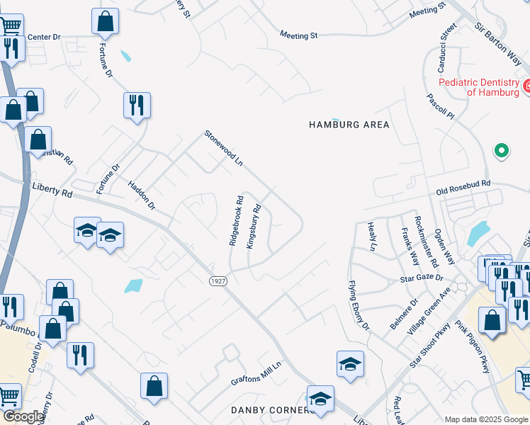 map of restaurants, bars, coffee shops, grocery stores, and more near 920 Ridgebrook Road in Lexington