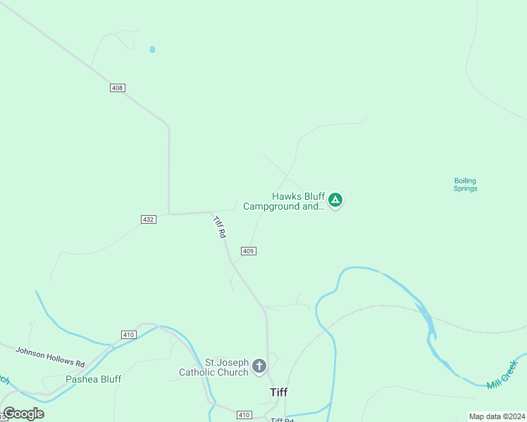 map of restaurants, bars, coffee shops, grocery stores, and more near Murphy Road in Tiff