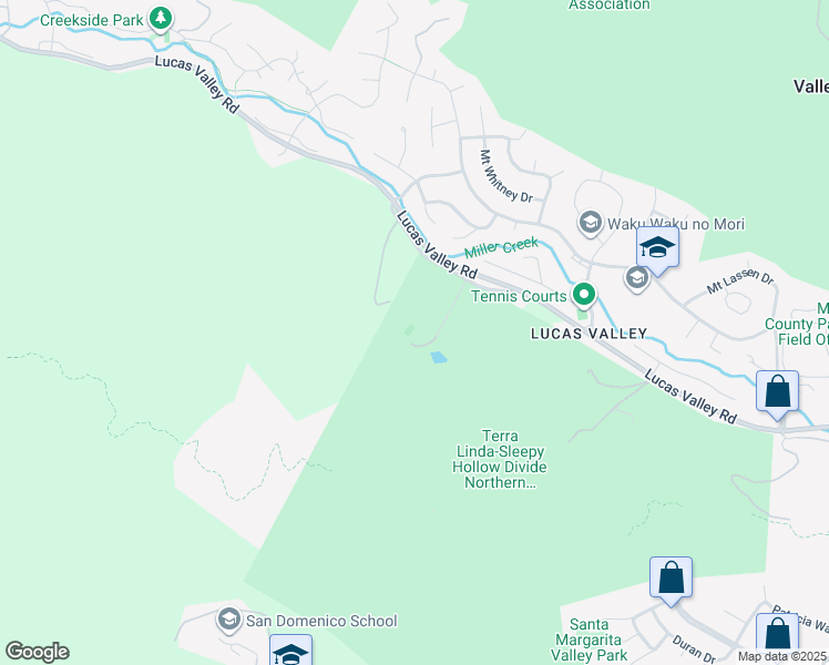 map of restaurants, bars, coffee shops, grocery stores, and more near 1 Maoli Drive in San Rafael