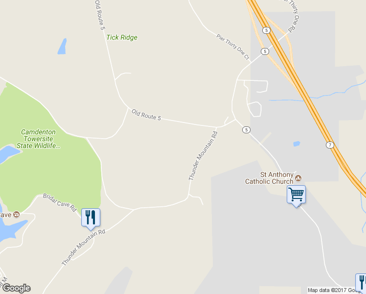 map of restaurants, bars, coffee shops, grocery stores, and more near 5-89 Lake Road in Camdenton