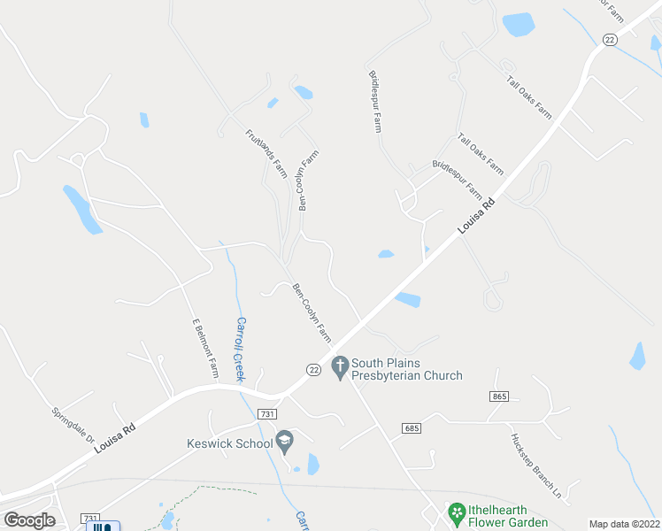 map of restaurants, bars, coffee shops, grocery stores, and more near 312 Ben Coolyn Farm in Keswick