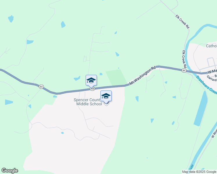 map of restaurants, bars, coffee shops, grocery stores, and more near Mount Washington Road in Taylorsville