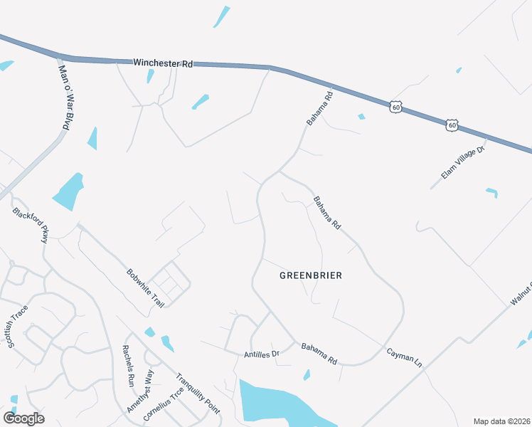 map of restaurants, bars, coffee shops, grocery stores, and more near 2194 Bahama Road in Lexington