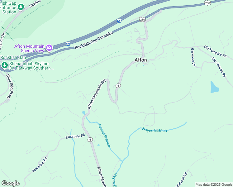map of restaurants, bars, coffee shops, grocery stores, and more near 2811 Afton Mountain Rd in Afton