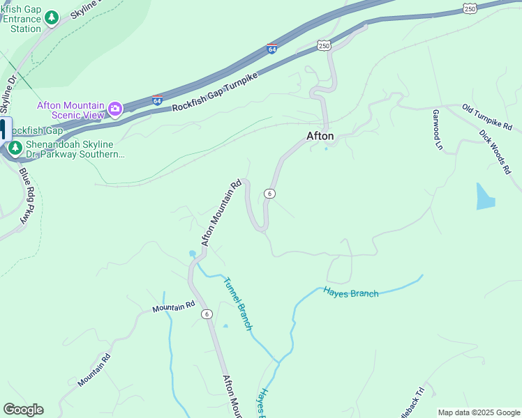 map of restaurants, bars, coffee shops, grocery stores, and more near 2811 Afton Mountain Rd in Afton
