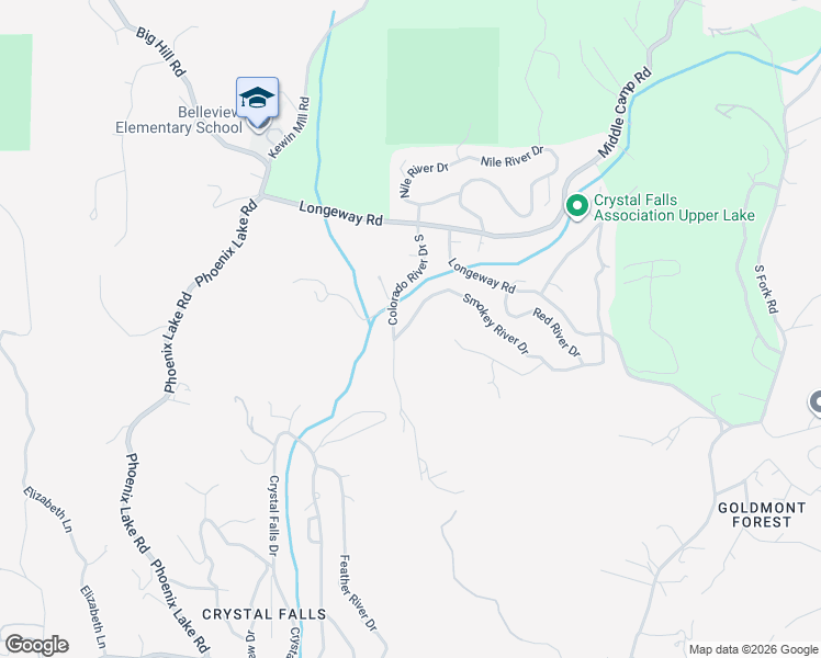 map of restaurants, bars, coffee shops, grocery stores, and more near 17121 Smokey River Drive in Sonora