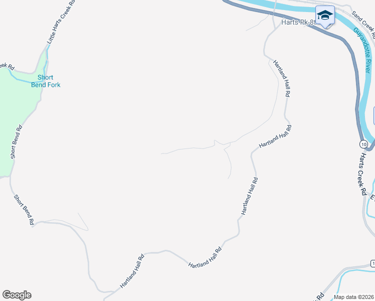 map of restaurants, bars, coffee shops, grocery stores, and more near Brown's Branch Road in Harts