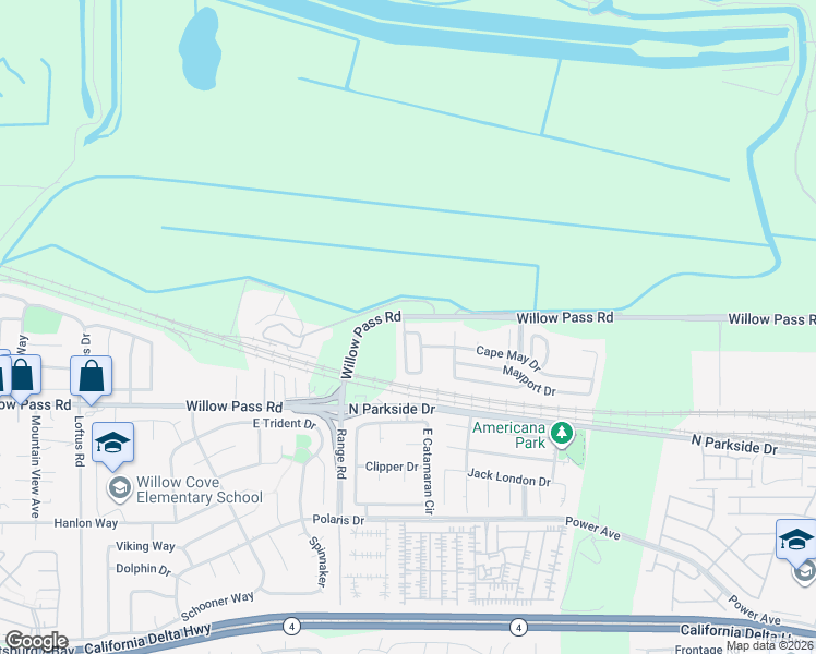 map of restaurants, bars, coffee shops, grocery stores, and more near 621 Rockspray Road in Pittsburg