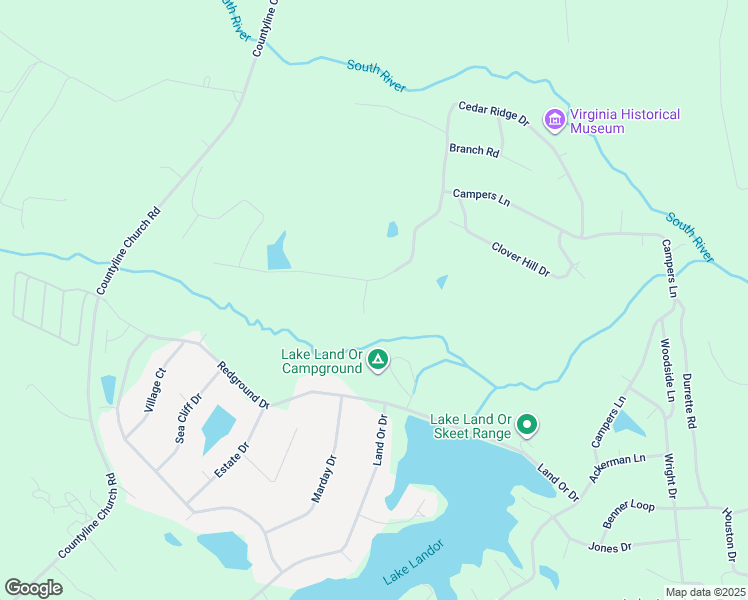 map of restaurants, bars, coffee shops, grocery stores, and more near 4 Evans Lane in Ruther Glen