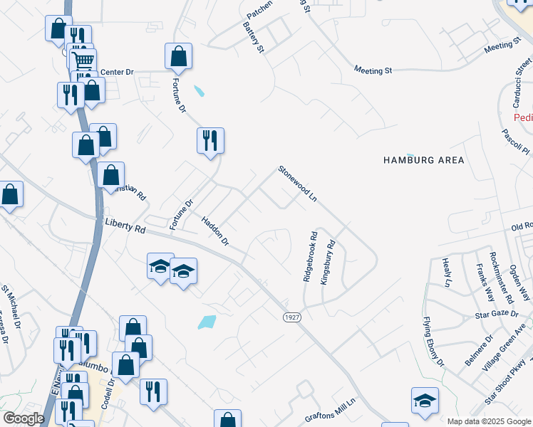 map of restaurants, bars, coffee shops, grocery stores, and more near 2229 Cornerstone Drive in Lexington