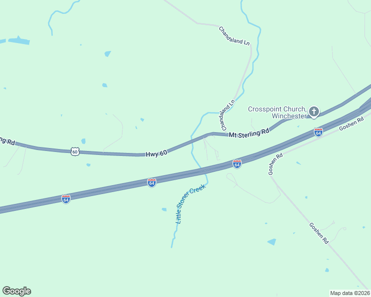 map of restaurants, bars, coffee shops, grocery stores, and more near 5955 Mount Sterling Road in Winchester