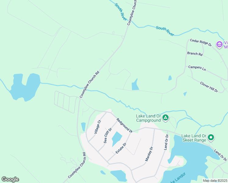map of restaurants, bars, coffee shops, grocery stores, and more near 335 Cedar Ridge Drive in Ruther Glen