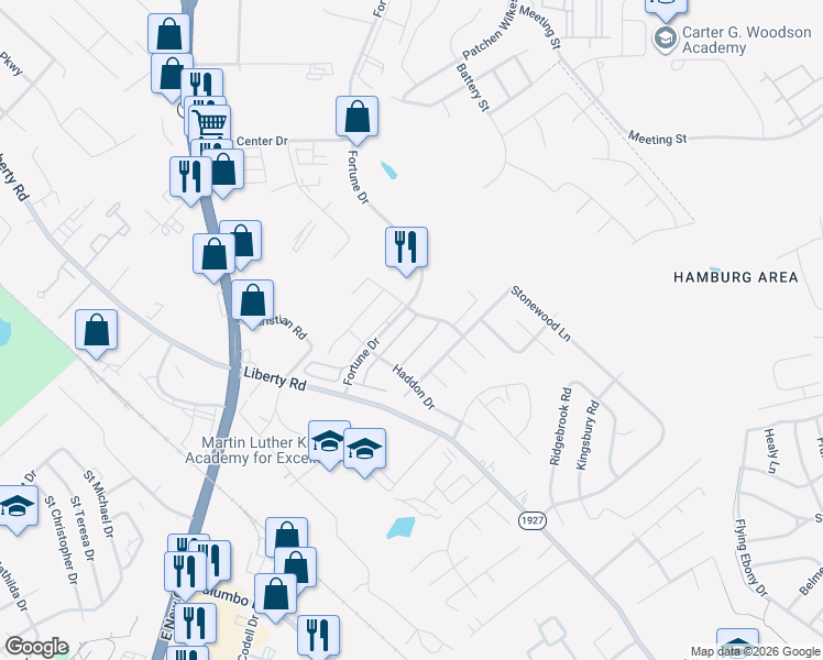 map of restaurants, bars, coffee shops, grocery stores, and more near 2501 Knightsbridge Lane in Lexington