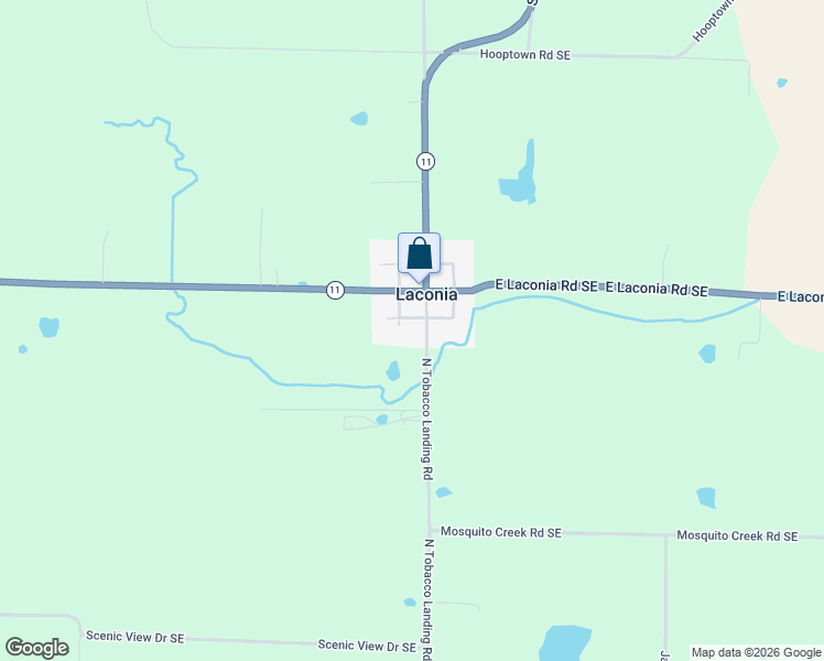 map of restaurants, bars, coffee shops, grocery stores, and more near Backos Street in Laconia