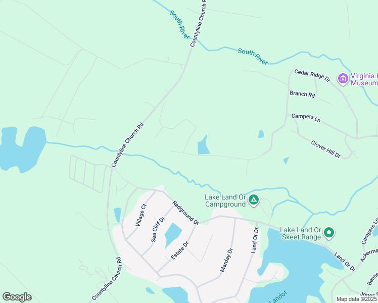 map of restaurants, bars, coffee shops, grocery stores, and more near 326 Cedar Ridge Drive in Ruther Glen