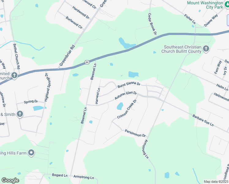 map of restaurants, bars, coffee shops, grocery stores, and more near 115 Autumn Leaf Drive in Mount Washington
