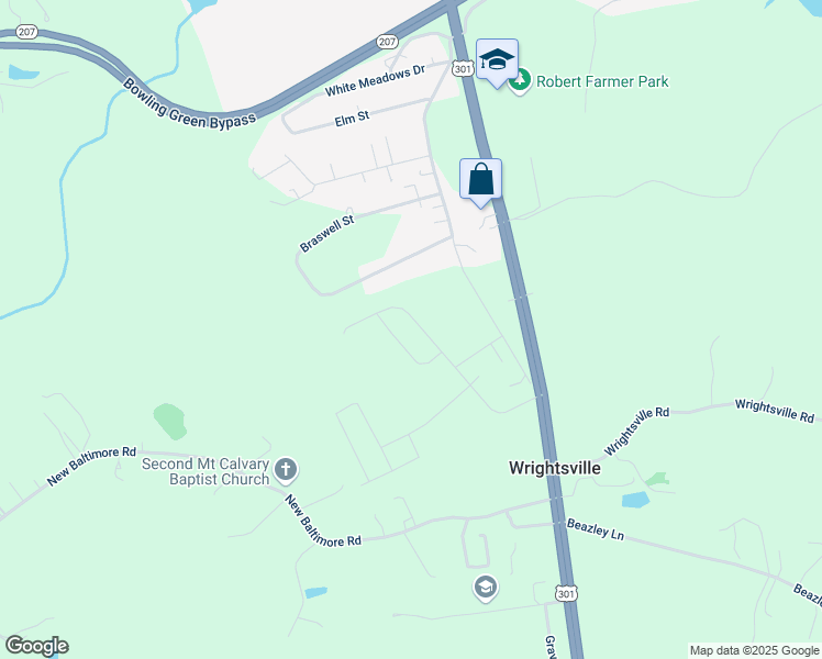 map of restaurants, bars, coffee shops, grocery stores, and more near 17012 Brookwood Drive in Bowling Green