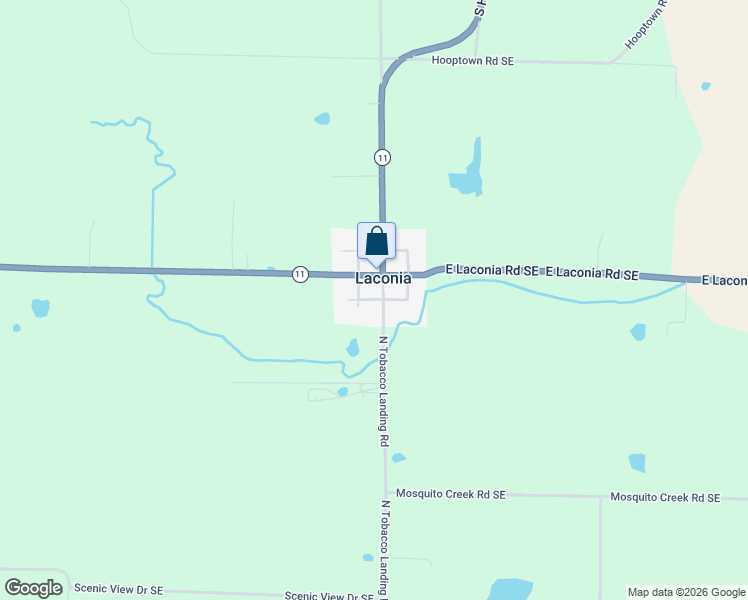 map of restaurants, bars, coffee shops, grocery stores, and more near Backos Street in Laconia