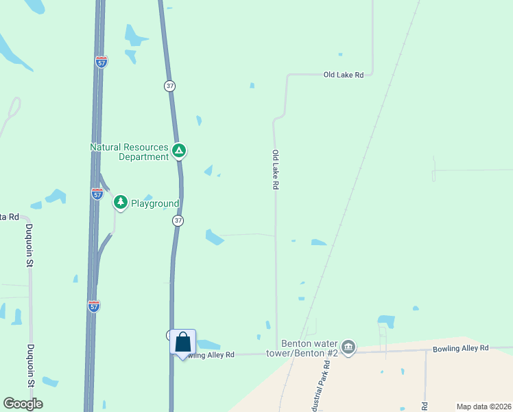 map of restaurants, bars, coffee shops, grocery stores, and more near 11547 Old Lake Road in Benton