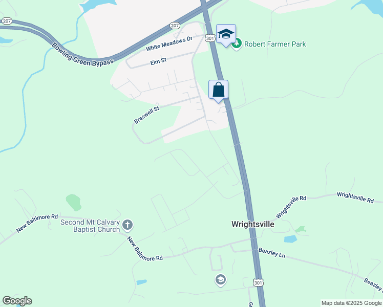 map of restaurants, bars, coffee shops, grocery stores, and more near 16989 Brookwood Drive in Bowling Green