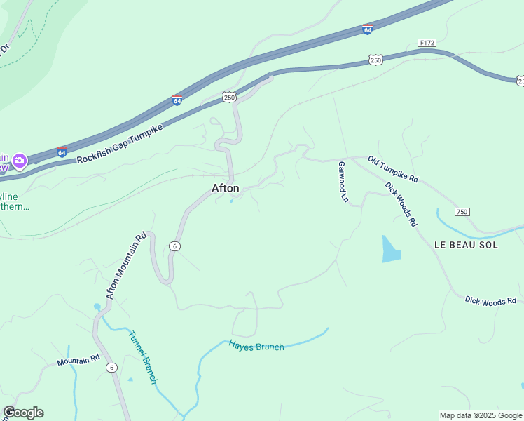 map of restaurants, bars, coffee shops, grocery stores, and more near 94 Afton Chapel Road in Afton