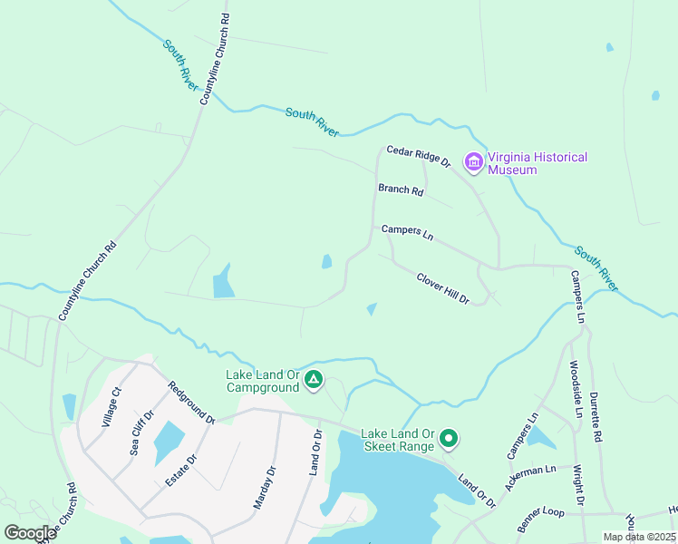 map of restaurants, bars, coffee shops, grocery stores, and more near 278 Cedar Ridge Drive in Ruther Glen