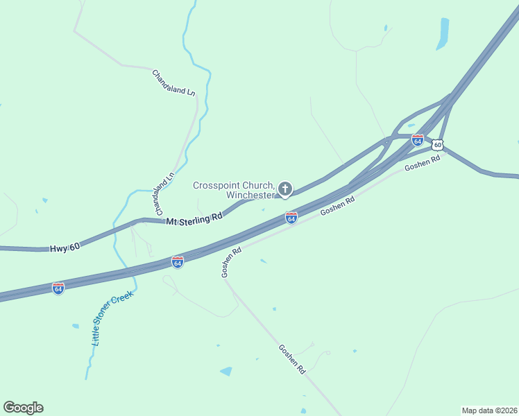 map of restaurants, bars, coffee shops, grocery stores, and more near 6595 Mount Sterling Road in Winchester