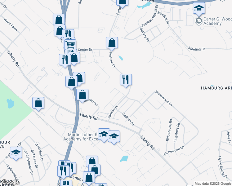map of restaurants, bars, coffee shops, grocery stores, and more near 2516 Danielle Lane in Lexington