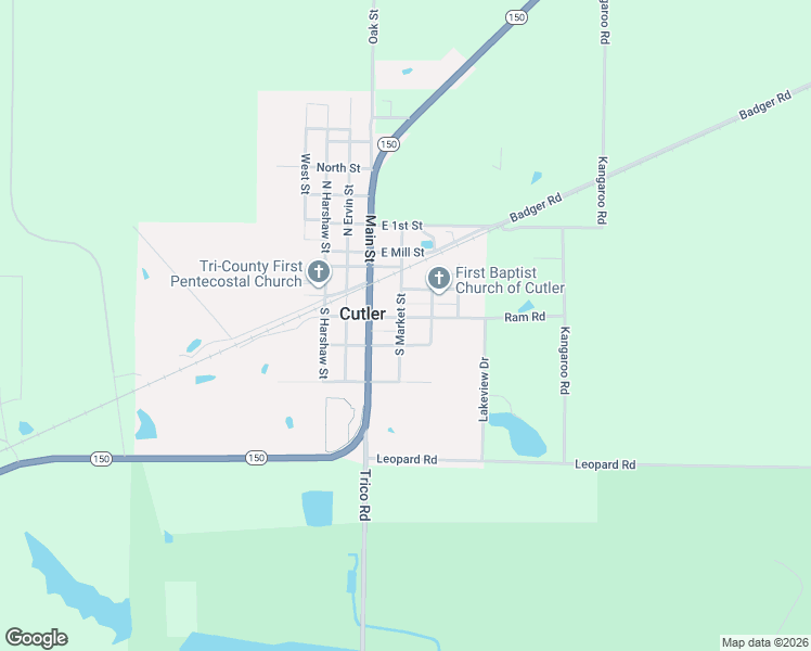 map of restaurants, bars, coffee shops, grocery stores, and more near 305 East Hetherington Street in Cutler