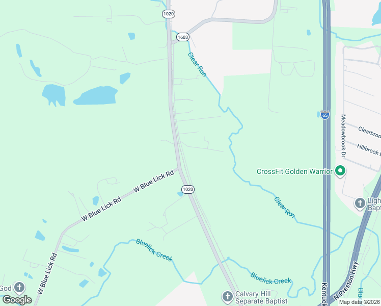 map of restaurants, bars, coffee shops, grocery stores, and more near 596 Huber Station Road in Shepherdsville