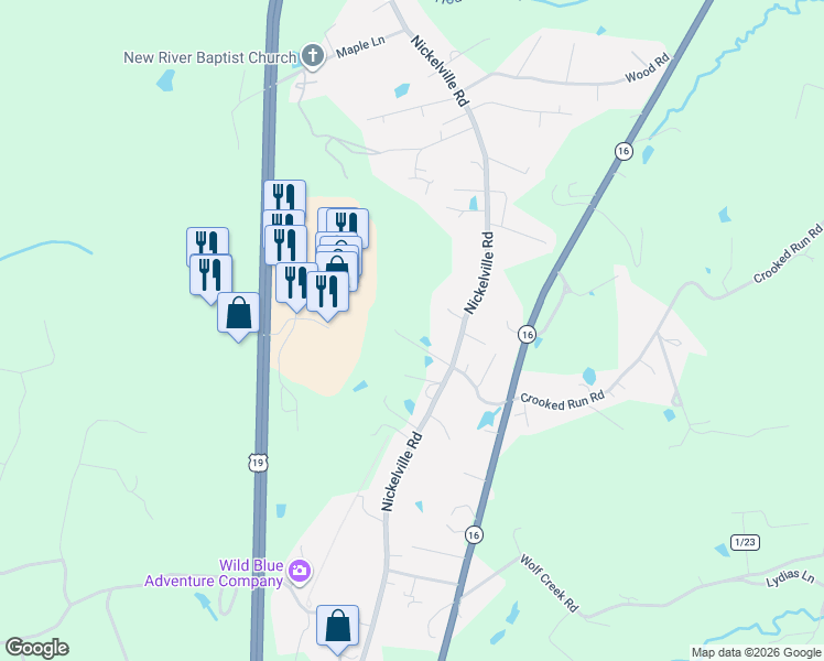 map of restaurants, bars, coffee shops, grocery stores, and more near 148 Fazio Road in Fayetteville