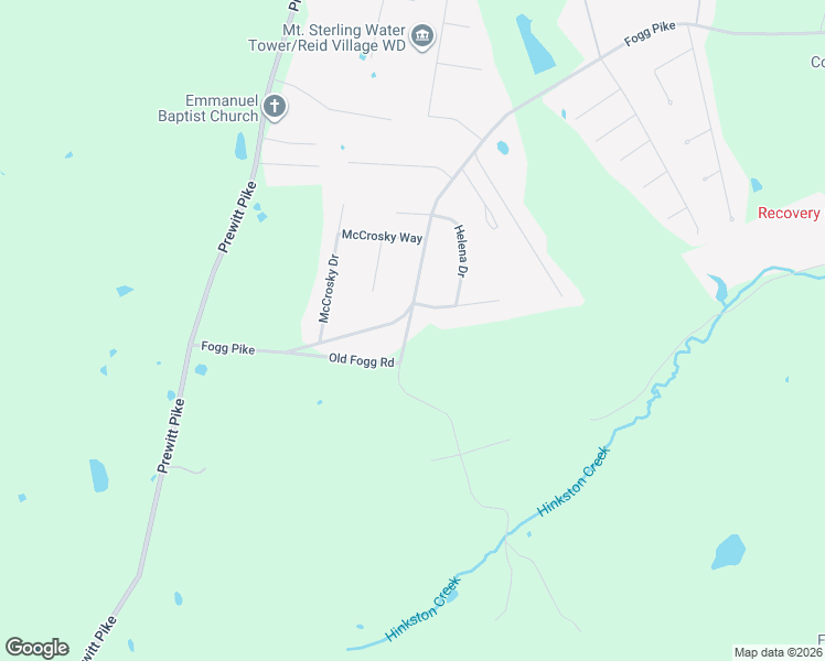 map of restaurants, bars, coffee shops, grocery stores, and more near 1711 Old Fogg Road in Mount Sterling