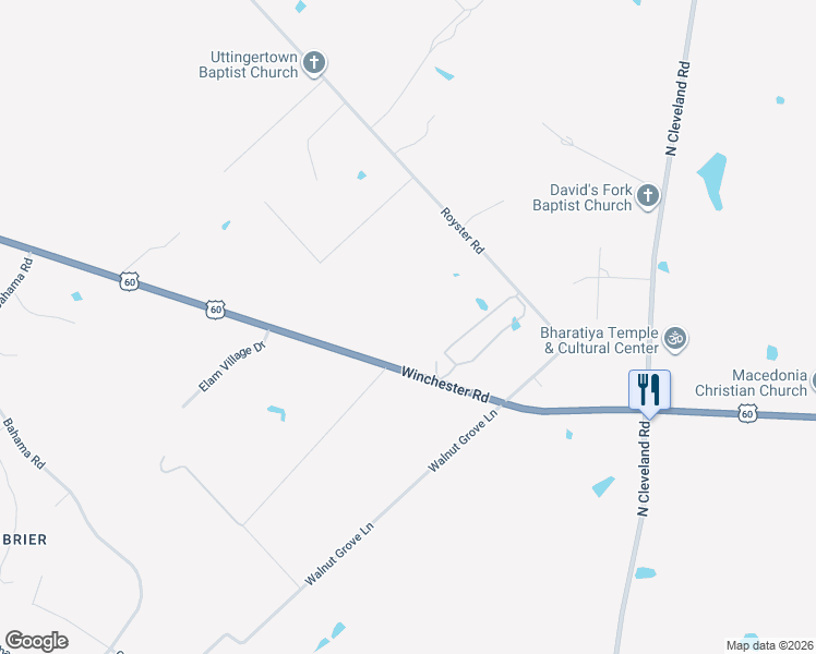 map of restaurants, bars, coffee shops, grocery stores, and more near 3981 Winchester Road in Lexington